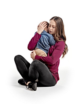 image of mother soothing infant